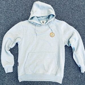 VISSLA Heather Blue Hoodie with Embroidered Logo